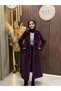 Zeli̇a Premium Lined Fox Coat |   Plum - 7