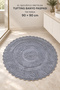 Bodrum Tufting Cotton Handmade Knitted 90 X 90 cm Rug 110