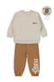 Bears Printed 2-5 Years Old Tracksuit Set - Beige