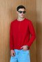 Men's sierre henley collar thessaloniki t-shirt red - 3