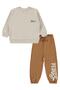 Bears Printed 2-5 Years Old Tracksuit Set - Beige - 4