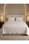 Ivory Embroidered Velvet Quilt Set (3 Piece, Super King Size) - 2