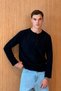 Men's Sierre Henley Collar Thessaloniki T-Shirt Black - 3