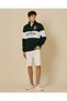 Men Olive Printed Quarter Zip Sweatshirt - 5
