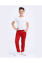 Ay Yıldız National Holiday Celebration Boys' Pants with Adjustable Waist Buttons and 5 Pockets