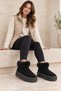 Neli̇s Women's Casual Winter Boots with Fur Inside and Ankle Lining - 5