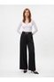 72833 Belted Satin Look Wide Leg Trousers - 4