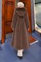 Detachable Hooded Fox Coat Tsd260328 Brown - 6