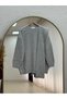Peyker Crew Neck Scarf Sweater-Kr6023 Gray - 2