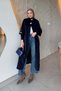 Bergama Kaşe Kaban Navy Blue