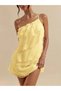 Rochie mini, galben - 6