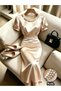 Rochie midi, auriu