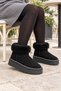 Neli̇s Women's Casual Winter Boots with Fur Inside and Ankle Lining - 6