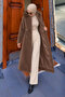 Detachable Hooded Fox Coat Tsd260328 Brown - 3