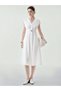 Rochie midi, alb - 4