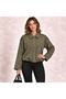 Women's Bomber Epaulet Suede Jacket Mta029 - 3