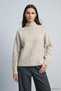 High Neck Off-Shoulder Oversize Sweater 2589 Ecru - 2