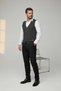 Interview Buttoned Thin Steel Knit Wool Regular Fit Anthracite Knitwear Vest - 3