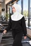 Black Athletic Hijab Sports Hijab - Suitable for Daily and Training Use with Tie-Backs - 6