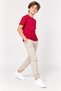 Kids Boy's Fuchsia 100% Cotton Crew Neck Short Sleeve Basic T-Shirt - 4