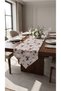 Duck Fabric Triangle End Runner 40X130 cm – Christmas Santa Claus and Reindeer Patterned, Water Repellent Stain-Resistant Decorative Table Runner - 4