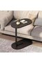 Modern C Shaped End Table for Small Spaces, Side Table That Slides Under Couch, Wood Coffee Table fo - 4