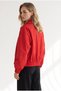 Women's Red Belt Detailed Lined Crop Trench Coat Trc-00000015 - 2