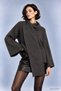 Shawl Collar Ribbed Oversize Knitwear Sweater 2505 Anthracite