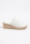 232-460 White Knitwear Daily Orthopedic Wedge Heel Women's Slippers - 4
