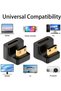 محول HDMI صغير بزاوية 180 درجة (عبوة من قطعتين)، 8K، على شكل حرف U، زاوية سفلية، يدعم 8K@60Hz UHD2.1 ثلاثي الأبعاد، للكمبيوتر (2 زاوية سفلية) - 5