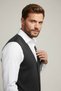 Interview Buttoned Thin Steel Knit Wool Regular Fit Anthracite Knitwear Vest - 2