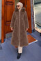 Detachable Hooded Fox Coat Tsd260328 Brown - 5