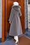 Removable Hooded Fox Coat Tsd260328 Gray - 6