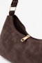 Brown Suede Shk280 Artificial Leather, Single Compartment with Zipper, Hand, Arm and Shoulder Bag - 6