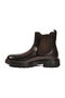 Men's Brown Genuine Leather Chelsea Boots with Side Elastic Rubber Sole 287 - 4
