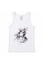 Spirit of the Wolf – Mystical Howling Wolf Abstract Art Graphic Tank Top