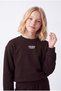 Girl's Lettered Crew Neck Sweatshirt - 2