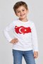 Unisex Children's Red Turkey Printed Long Sleeve Comfortable Daily Stylish Sweatshirt Model - 5
