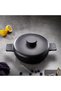 Cast Pro Döküm 28 cm Flat Pot and Pan Set - Black with Induction Base - 6