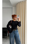 Trendy Corset Detailed Bat Sleeve Blouse