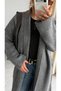Premium Şardonlu 50% Wool Shawl Collar Long Cardigan - 5