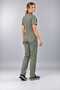 (E-Flex) Olive Green Lycra Women's Non-Ironing Fake Sleeve Nurse and Doctor Uniform Set Scrubs Hospital Uniform