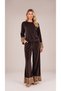 Women's Plus Size Plush Fur Cuffed Velvet Pajama Set Home Wear - 3