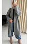 Premium Şardonlu 50% Wool Shawl Collar Long Cardigan - 3