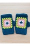 Women's Fingerless Knitted Gloves Navy Blue Hand Knitted Winter Warm Gloves for Daily Use - 8