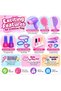 Kids Makeup Backpack Playset 23 PCS, 2 in 1 Pretend Beauty Salon Toy Kit with Mirror, Toy Hair Dryer, Comb, Brush, Nail Polish & Fashion Accessories, Portable Makeup Case for Girls Ages 3+ - 3