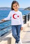 Uniasex Children's Moon Star Printed Long Sleeve T-Shirt Comfortable and Stylish Badi Model - 4