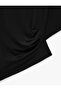 Slim Fit Crew Neck Short Sleeve Draped Asymmetrical T-Shirt - 3