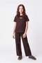 Girl's High Waist Wide Leg Jean Pants - 2