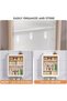 Wall-Mounted Makeup Organizer,Large Capacity Cosmetic Storage Box,Dustproof Magnetic Door,Space-Saving Bathroom and Vanity Organizer with Hooks - 5